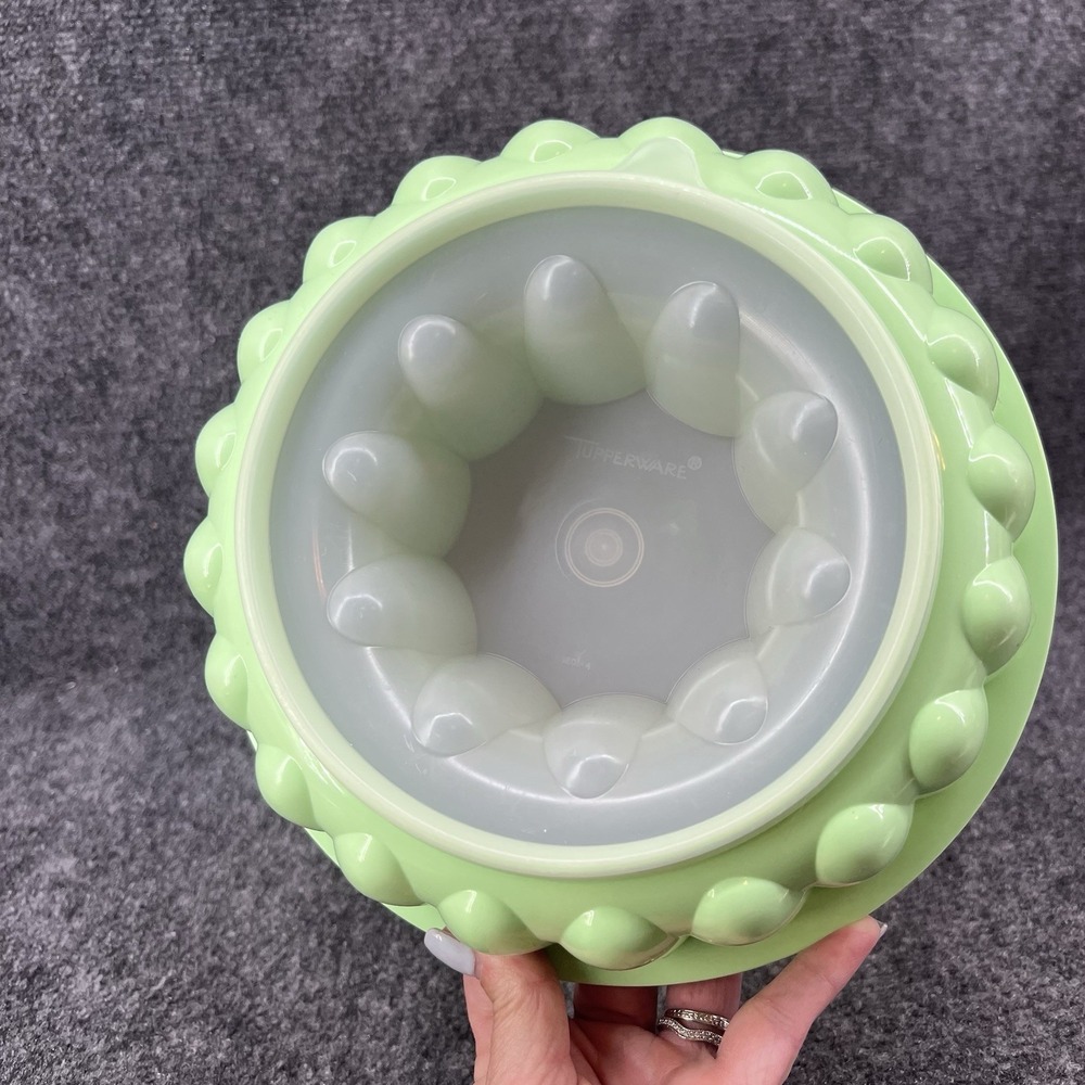 Vintage Tupperware Jel-N-Serve Jello Mold Ice Ring Mint Green 1201 & 1202